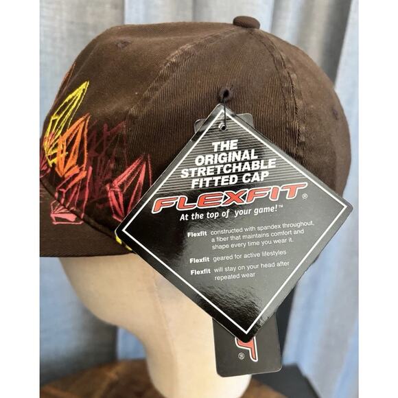 VOLCOM hat flexfit fitted brown Distressed Baseball cap Size Xsmall - Picture 13 of 16
